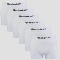 Kit 6 Cuecas Boxer Reebok Masculina Microfibra Premium Lisa