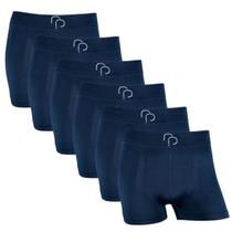 Kit 6 Cuecas Boxer RP Masculina Sem Costula Cós Largo Basica