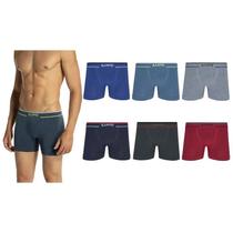 Kit 6 Cuecas Lupo Boxer Fio Texturizado Microfibra Kit 6 Cuecas Lupo Boxer Fio Texturizado Microfibra
