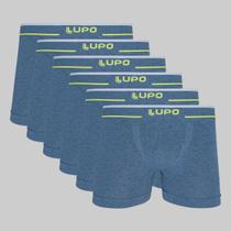 Kit 6 Cuecas Lupo Boxer Fio Texturizado Tamanho especial 17800