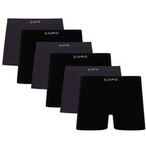 Kit 6 Cuecas Lupo Boxer Microfibra Sem Atrito Homem Atacado Esporte Não Machuca Adulto Original