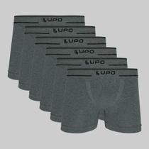 Kit 6 Cuecas Lupo Plus Size Boxer Microfibra Sem Costura Box Tamanho:XXXGCor:Cinza