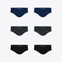 Kit 6 Cuecas Lupo Slip Micromodal Sem Costura 00681-106
