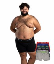 Kit 6 Cuecas Masculina Boxer Plus Box Confortavel Adulto Lisa
