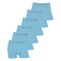 Kit 6 Cuecas Masculinas Boxer Microfibra Huxter Azul