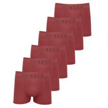 Kit 6 Cuecas Masculinas Boxer Microfibra Huxter Vinho Kit 6 Cuecas Masculinas Boxer Microfibra Huxter Vinho