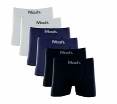 Kit 6 Cuecas Mash Boxer Sem Costura Box Microfibra