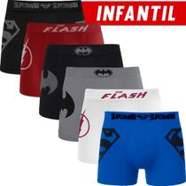 Kit 6 Cuecas Microfibra Infantil Menino Heróis Liga da Justiça Superman Batman Flash Personagens Dia das Crianças Kit 6 Cuecas Microfibra Infantil Menino Heróis Liga da Justiça Superman Batman Flash Personagens Dia das Crianças