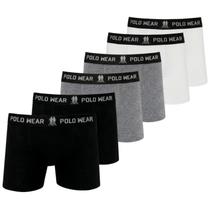 Kit 6 Cuecas Polo Wear Boxer Algodão Masculino Adulto