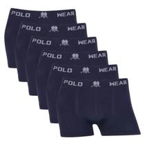 Kit 6 Cuecas Polo Wear Menino Infantil Sem Costura Lisa