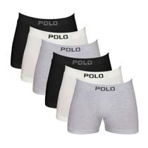 Kit 6 Cuecas PoloStar Algodão Boxer Sem Costura Sortido Kit 6 Cuecas PoloStar Algodão Boxer Sem Costura Sortido