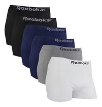 Kit 6 Cuecas Reebok Boxer Box Sem Costura Microfibra Adulto