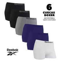 Kit 6 Cuecas Reebok Original em Microfibra Sem Costura