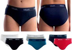 Kit 6 Cuecas Slip 113.04 Infantil Juvenil Mash Algodão - Original Kit 6 Cuecas Slip 113.04 Infantil Juvenil Mash Algodão - Original