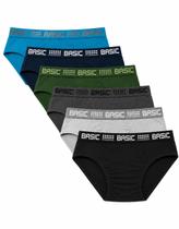 Kit 6 Cuecas Slip Adulto 100% Algodão Tradicionais Masculina Kit 6 Cuecas Slip Adulto 100% Algodão Tradicionais Masculina