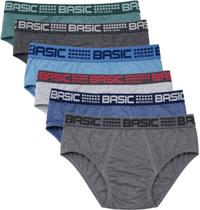 Kit 6 Cuecas Slip Adulto Algodão Premium Básica Masculina Kit 6 Cuecas Slip Adulto Algodão Premium Básica Masculina
