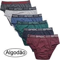 Kit 6 Cuecas Slip Adulto Algodão Premium Básica Masculina Tamanho:G Kit 6 Cuecas Slip Adulto Algodão Premium Básica Masculina Tamanho:G