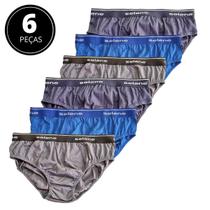 Kit 6 Cuecas Slip Adulto Algodão Selene 11900 Kit 6 Cuecas Slip Adulto Algodão Selene 11900