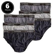Kit 6 Cuecas Slip Adulto Algodão Selene 11900