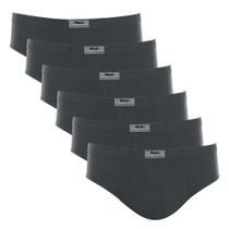 Kit 6 Cuecas Slip Algodão Lisa Mash 074.58