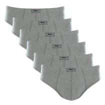 Kit 6 Cuecas Slip Algodão Lisa Mash 074.58