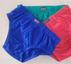 Kit 6 Cuecas Slip Infantil 100% Algodão Tamanho P Kit 6 Cuecas Slip Infantil 100% Algodão Tamanho P