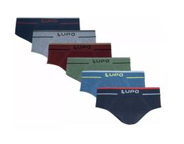 Kit 6 cuecas slip lupo sem costura fio texturizado a ar lupo 624