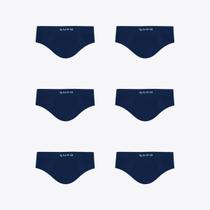 Kit 6 Cuecas Slip Micromodal S. Costura LUPO 00681