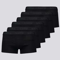 Kit 6 Cuecas Sunga Lupo Algodão Com Elastano Preta