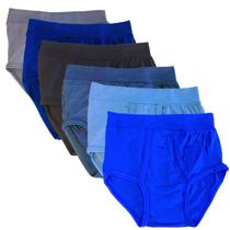 Kit 6 Cuecas Tradicional Slip Abertura Frontal dia dia