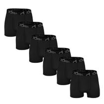 Kit 6 Cuecas Zorba Boxer com Abertura 848 Branco - P Preto
