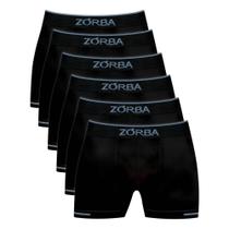 Kit 6 Cuecas Zorba Boxer Extreme Point 846 Preto - P