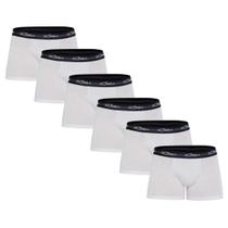 Kit 6 Cuecas Zorba Boxer Max Algodão 702 Preto - P Branco
