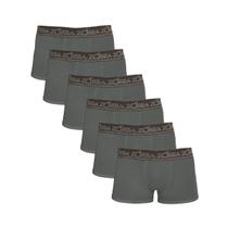 Kit 6 Cuecas Zorba Boxer Plus 717 Chumbo - G
