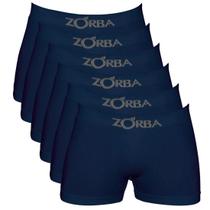 Kit 6 Cuecas Zorba Boxer sem Costura Algodão 781 Marinho - M Kit 6 Cuecas Zorba Boxer sem Costura Algodão 781 Marinho - M