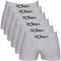 Kit 6 Cuecas Zorba Boxer sem Costura Algodão 781 Mescla - G