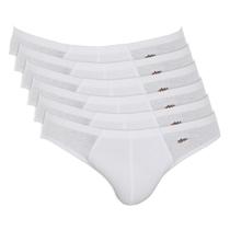 Kit 6 Cuecas Zorba Slip Algodão 791 Branco