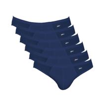 Kit 6 Cuecas Zorba Slip Algodão 791 Marinho - M