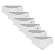 Kit 6 Cuecas Zorba Slip Light com Abertura Algodão 172 Branco - P Kit 6 Cuecas Zorba Slip Light com Abertura Algodão 172 Branco - P