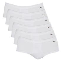Kit 6 Cuecas Zorba Slip Linea com Abertura Algodão 185 Branco - G