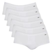 Kit 6 Cuecas Zorba Slip Linea com Abertura Algodão 185 Branco