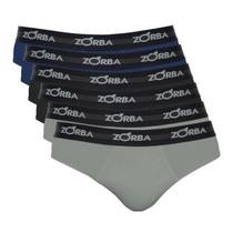 Kit 6 Cuecas Zorba Slip Max Algodão 764 Multicolorido