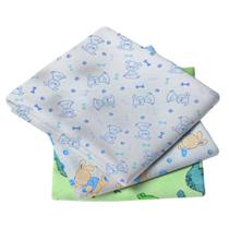 Kit 6 Cueiros Bebê Manta Flanelado Estampado 100% algodão 80x60cm Minasrey Kit 6 Cueiros Bebê Manta Flanelado Estampado 100% algodão 80x60cm Minasrey