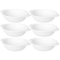 Kit 6 Cumbucas Branca Coza Uno 100ml Plástica Bowl Tigela Cozinha Sobremesas