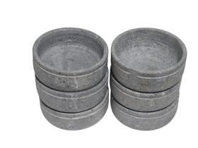 Kit 6 Cumbucas de Pedra Sabão 300ml Mantém o Calor