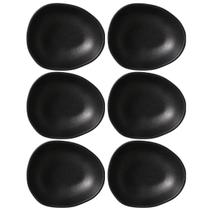 Kit 6 Cumbucas Orgânicas Preto Matte 265ml Porto Brasil Cerâmica Bowls Salada Porções