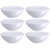 Kit 6 Cumbucas Servir 500ml Tigelas de Plástico Branco Bowl Multiuso Coza Kit 6 Cumbucas Servir 500ml Tigelas de Plástico Branco Bowl Multiuso Coza