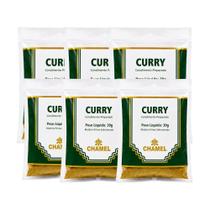 Kit 6 Curry Chamel 30g Condimento Preparado Tempero Natural Kit 6 Curry Chamel 30g Condimento Preparado Tempero Natural