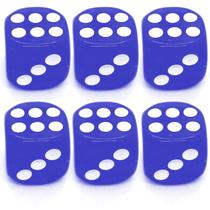 Kit 6 Dados Azul 6 Lados 1mm Orixás Umbanda Erê Iemanjá Kit 6 Dados Azul 6 Lados 1mm Orixás Umbanda Erê Iemanjá