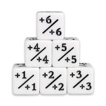 Kit 6 Dados Contadores/Marcadores Positivo/Negativo - MTG